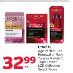 Rexall L'ORÉAL Age Perfect Cell Renewal or Rosy Tone or Revitalift Triple Power LZR Collection offer