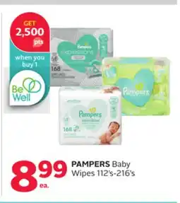 Rexall PAMPERS Baby Wipes 112' s-216' s offer