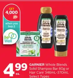 Rexall GARNIER Whole Blends Solid Shampoo Bar 60g or Hair Care 346mL-370mL offer