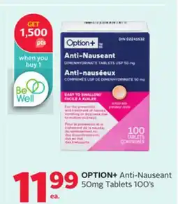 Rexall OPTION + Anti-Nauseant 50mg Tablets 100'S offer
