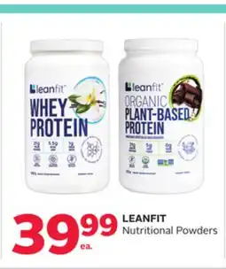 Rexall LEANFIT Nutritional Powders offer