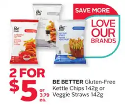 Rexall BE BETTER Gluten-Free Kettle Chips 142g or Veggie Straws 142g offer