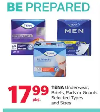 Rexall TENA Underwear, Briefs, Pads or Guards offer