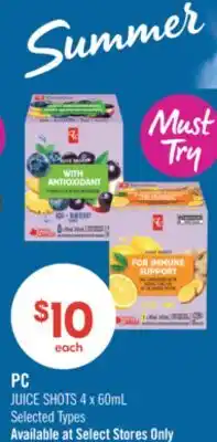 Shoppers Drug Mart PC JUICE SHOTS offer