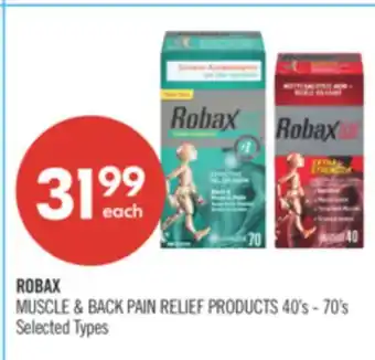Shoppers Drug Mart ROBAX MUSCLE & BACK PAIN RELIEF PRODUCTS offer