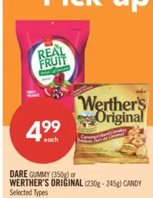 Shoppers Drug Mart DARE GUMMY (350g) or WERTHER'S ORIGINAL (230g - 245g) CANDY offer