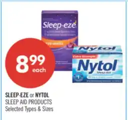 Shoppers Drug Mart SLEEP-EZE or NYTOL SLEEP AID PRODUCTS offer