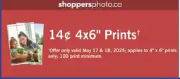 Shoppers Drug Mart 4x6 Prints†offer
