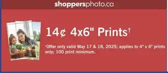 Shoppers Drug Mart 4x6 Prints† offer
