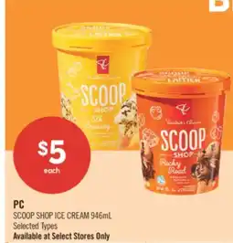 Shoppers Drug Mart PC SCOOP SHOP ICE CREAM offer