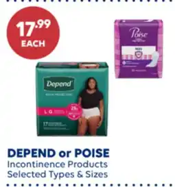 Wellwise by Shoppers DEPEND OR POISE Incontinence Products offer