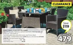 JYSK KUBUS TABLE + 4 AIDT/HATTEN CHAIRS offer