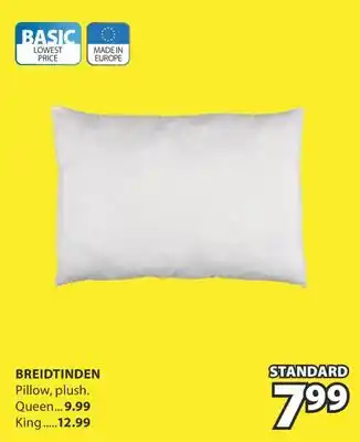 JYSK BREIDTINDEN Pillow plush offer