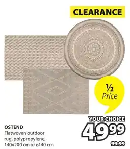 JYSK OSTEND Flatwoven outdoor rug offer