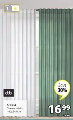 JYSK SPEZIA Sheer curtain offer