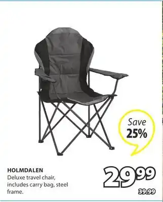 JYSK HOLMDALEN Deluxe travel chair offer