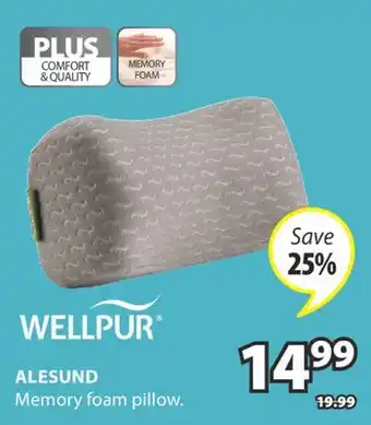 JYSK ALESUND Memory foam pillow offer