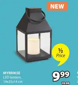 JYSK MYRRIKSE LED lantern offer