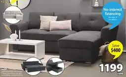 JYSK VEJLBY Sectional sofa bed with storage offer