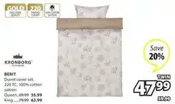 JYSK BERIT Duvet cover set offer