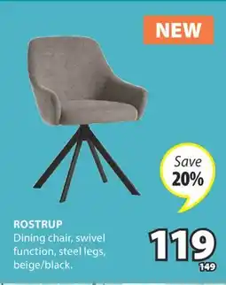 JYSK ROSTRUP Dining chair offer