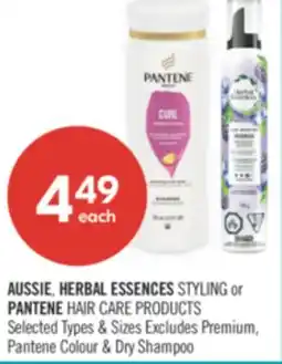 Shoppers Drug Mart AUSSIE, HERBAL ESSENCES STYLING OR PANTENE HAIR CARE PRODUCTS offer