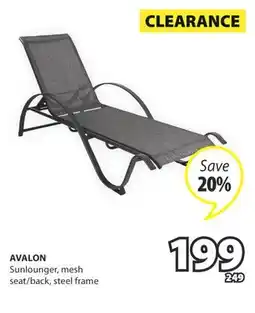 JYSK AVALON Sunlounger offer