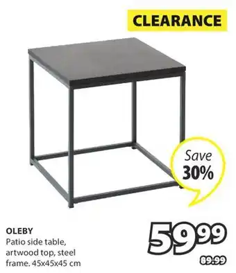 JYSK OLEBY Patio side table offer