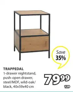 JYSK TRAPPEDAL 1-drawer nightstand offer
