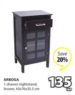 JYSK ARBOGA 1-drawer nightstand offer