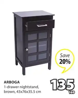 JYSK ARBOGA 1-drawer nightstand offer