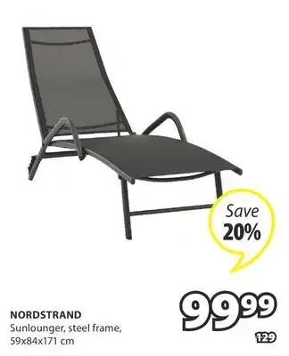 JYSK NORDSTRAND Sunlounger, steel frame offer