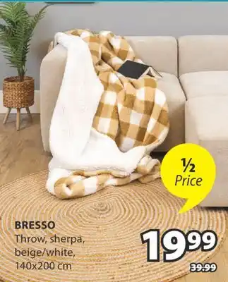 JYSK BRESSO Throw, sherpa offer