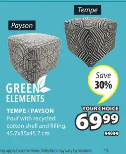 JYSK TEMPE / PAYSON Pouf with recycled offer
