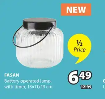 JYSK FASAN Battery operated lamp offer