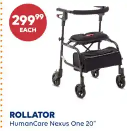 Wellwise by Shoppers HumanCare Nexus One 20 ROLLATOR offer