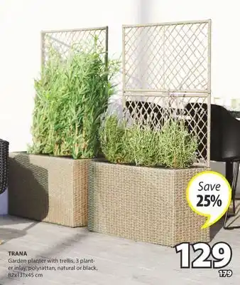 JYSK TRANA Garden planter with trellis offer