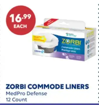 Wellwise by Shoppers MedPro Defense ZORBI COMMODE LINERS offer