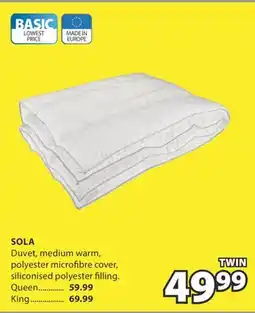 JYSK SOLA Duvet offer
