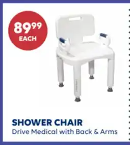 Wellwise by Shoppers DRIVE MEDICAL WITH BACK & ARMS SHOWER CHAIR offer