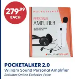 Wellwise by Shoppers POCKETALKER 2.0 William Sound Personal Amplifier offer