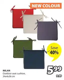 JYSK MILAN Outdoor seat cushion offer