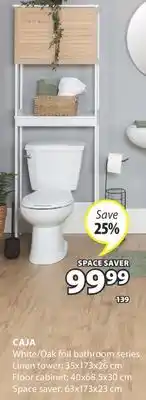 JYSK CAJA White/Oak foil bathroom series offer
