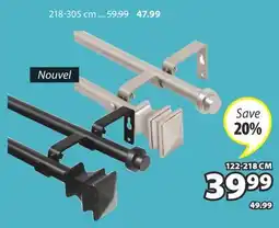 JYSK Nouvel Double Curtain Rod Kit offer