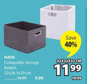 JYSK HAYA Collapsible storage Basket offer