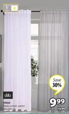 JYSK VINDA Sheer curtain panel offer