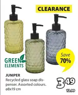 JYSK JUNIPER Recycled glass soap dis- penser offer