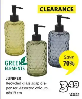 JYSK JUNIPER Recycled glass soap dis- penser offer