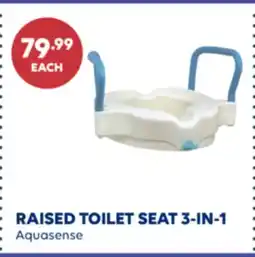 Wellwise by Shoppers Aquasense RAISED TOILET SEAT 3-IN-1 offer