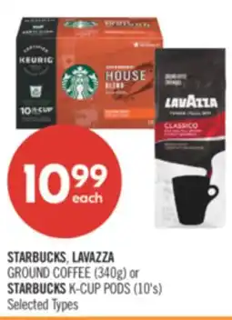 Shoppers Drug Mart STARBUCKS, LAVAZZA GROUND COFFEE (340g) or STARBUCKS K-CUP PODS (10's) offer